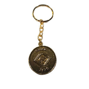 Carriage Coin Gold Tone Since 1852 Keychain Souvenir Collectable